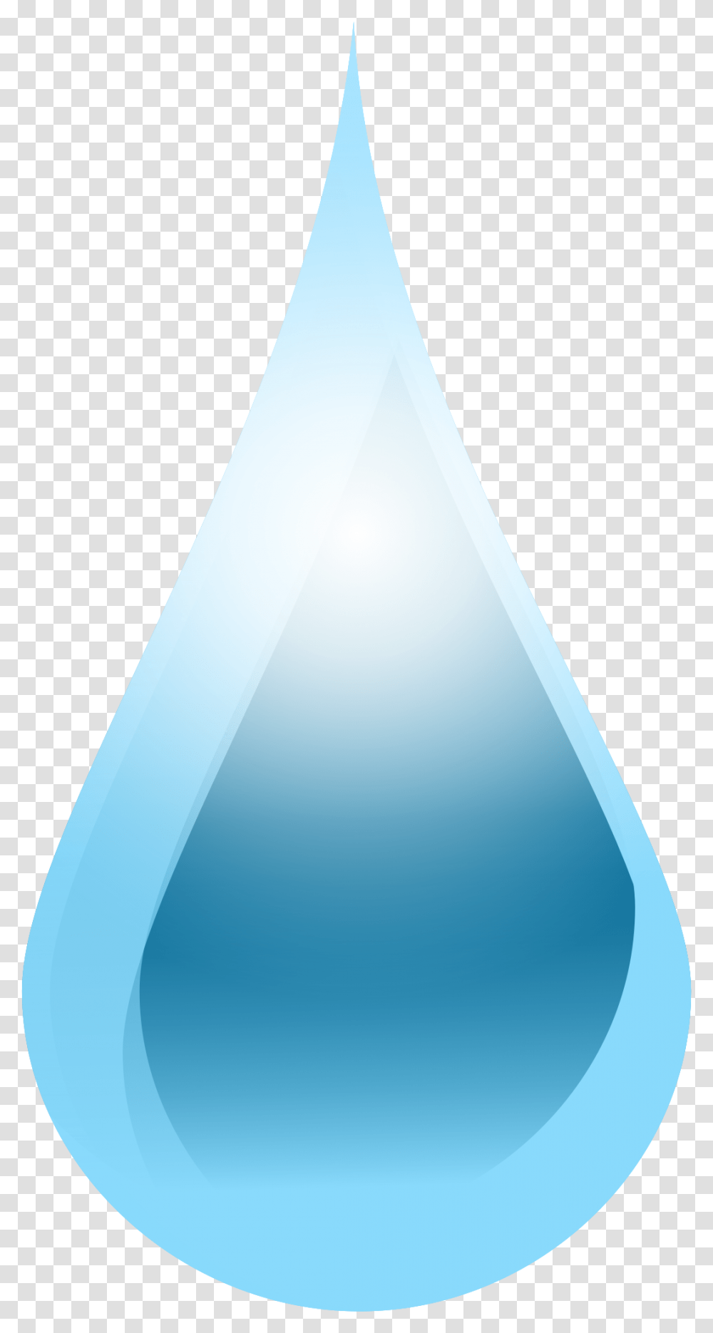 Droplet Clipart Big Water Water Droplet, Triangle, Plant, Cone Transparent Png