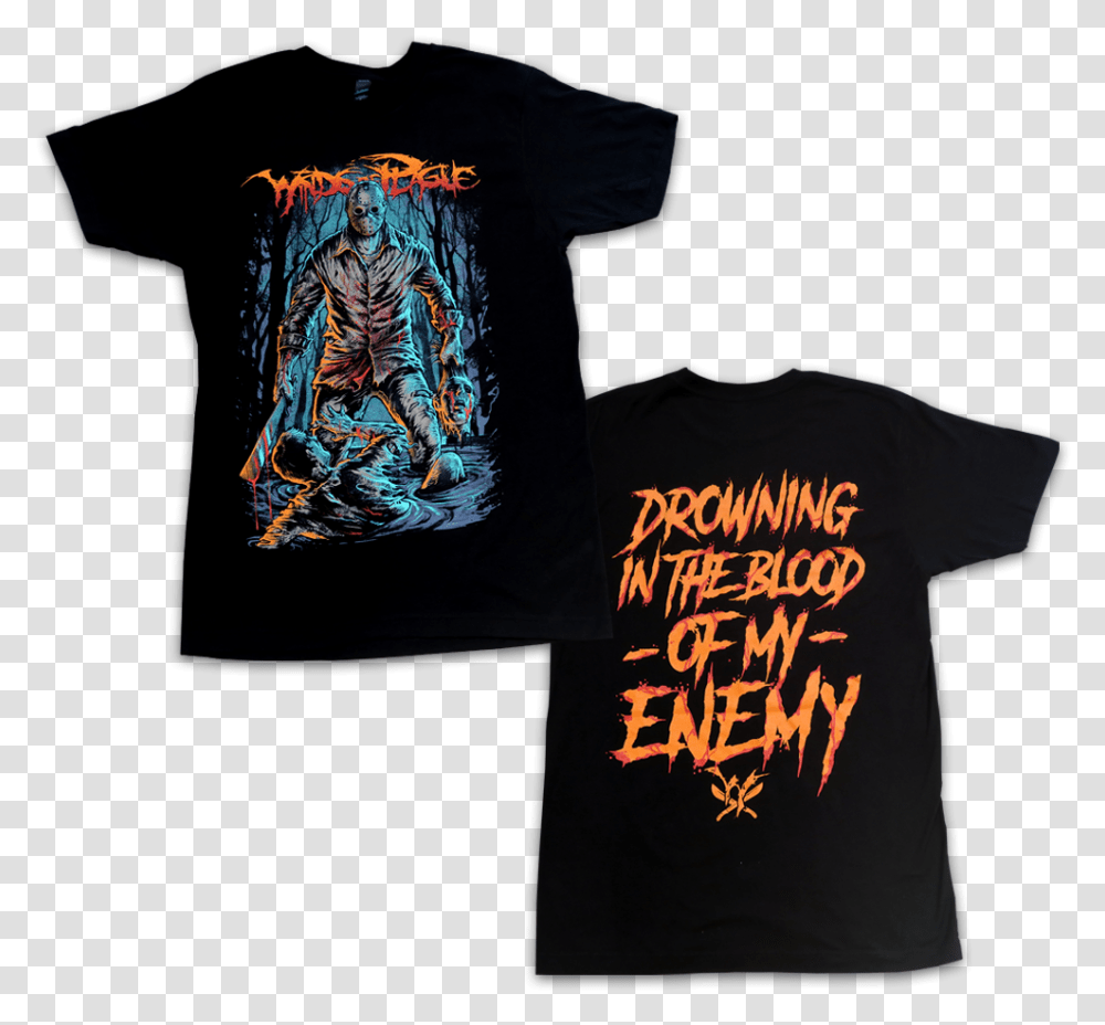 Drowning Jason Tee Winds Of Plague Drowning In The Blood, Apparel, T-Shirt, Sleeve Transparent Png