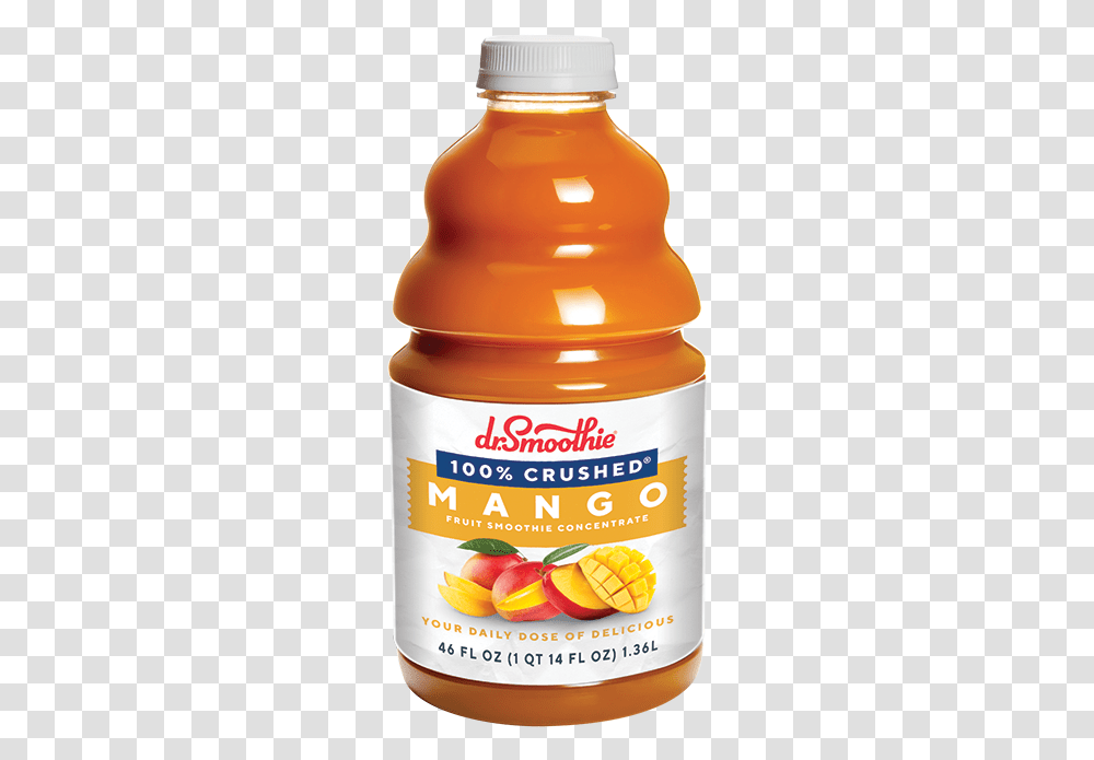 Drs 100 Crushed 64oz Mango 600 X 645 Dr Smoothie Mango, Label, Juice, Beverage Transparent Png