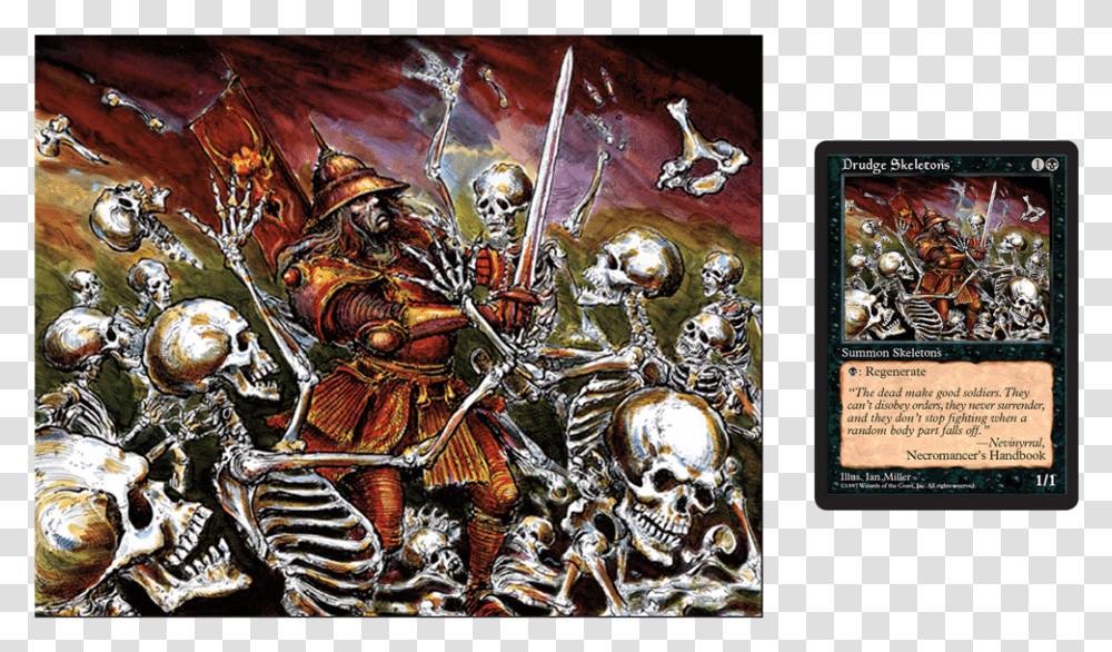 Drudge Skeletons Mtg Art, Painting, Samurai, Poster, Advertisement Transparent Png