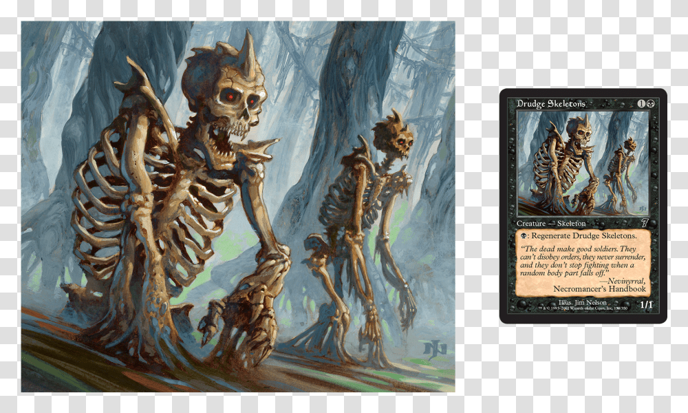Drudge Skeletons Mtg, Painting, Dragon, Alien Transparent Png