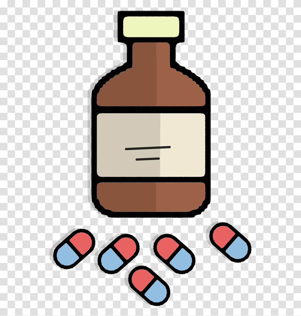Drug Cartoon Pill Bottle, Wine, Alcohol, Beverage, Drink Transparent Png