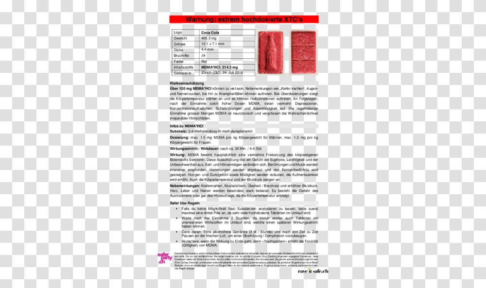 Drugsdataorg Formely Ecstasydata Test Details Result Photograph, Text, Number, Symbol, Alphabet Transparent Png