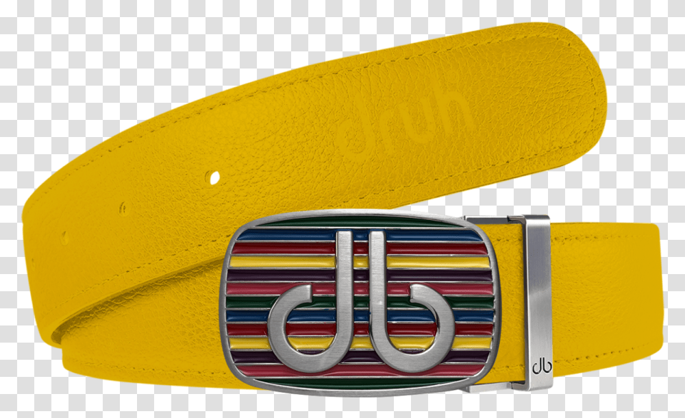 Druh Yellow Full Grain Texture Leather Belt With Db Belt, Logo, Emblem, Light Transparent Png