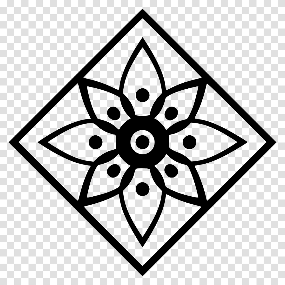 Druid Tree Of Life Symbol Flower Icon, Star Symbol, Triangle, Stencil, Drawing Transparent Png