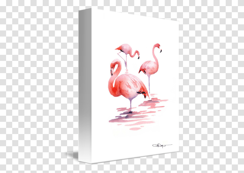 Druki Artystyczne Flamingos Abstract Watercolor Painting Flamingo, Bird, Animal, Flock, Beak Transparent Png