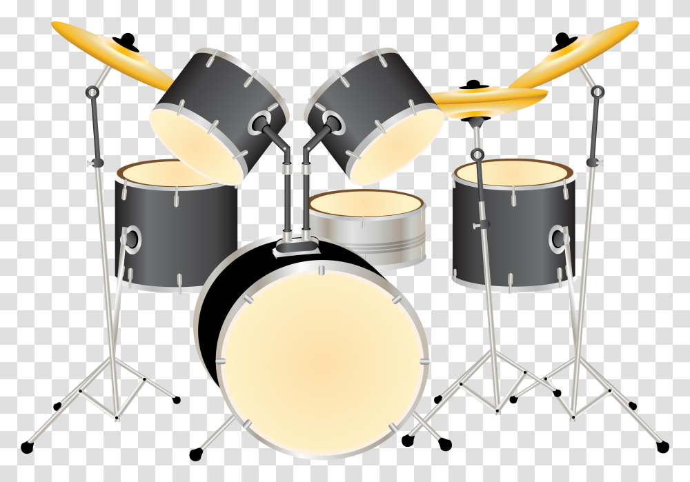 Drum Kit Clipart Cartoon Drum Kit, Percussion, Musical Instrument, Lamp, Kettledrum Transparent Png