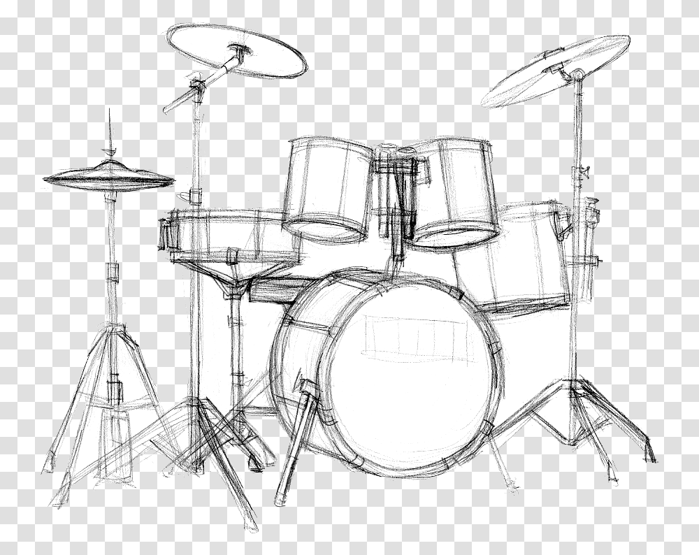 Drum Set Clipart Drum Set Drawing, Percussion, Musical Instrument Transparent Png