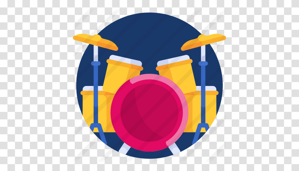 Drum Set Free Music Icons Drums Flat Icon, Beverage, Face, Balloon, Recycling Symbol Transparent Png