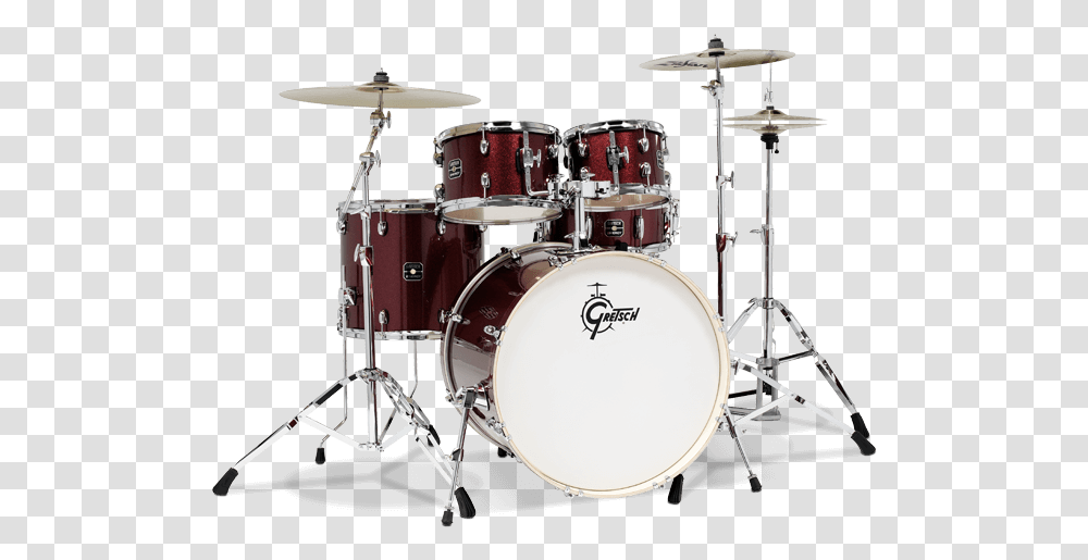 Drum Set Gretsch Catalina Club Satin Flame, Percussion, Musical Instrument, Clock Tower, Architecture Transparent Png