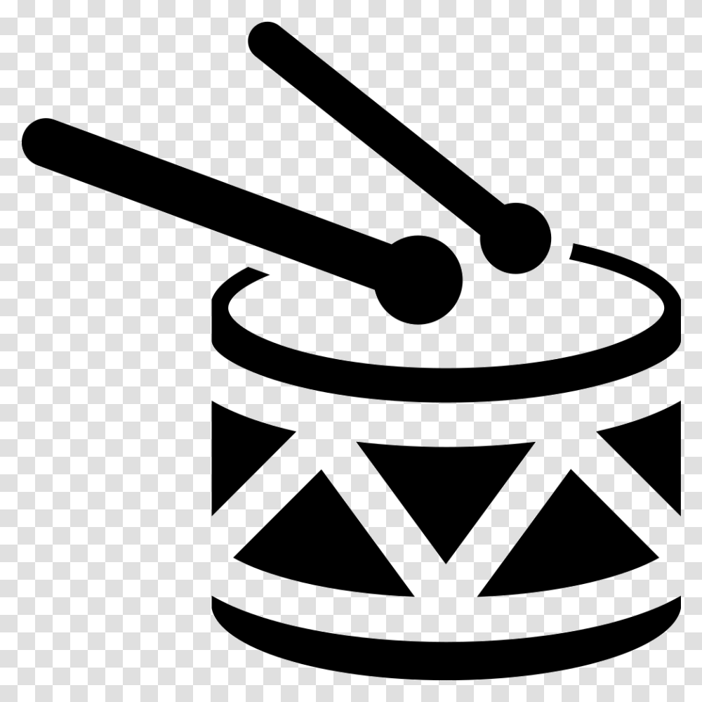 Drum With Drumsticks Icon Free Download, Musical Instrument, Percussion, Stencil, Ashtray Transparent Png