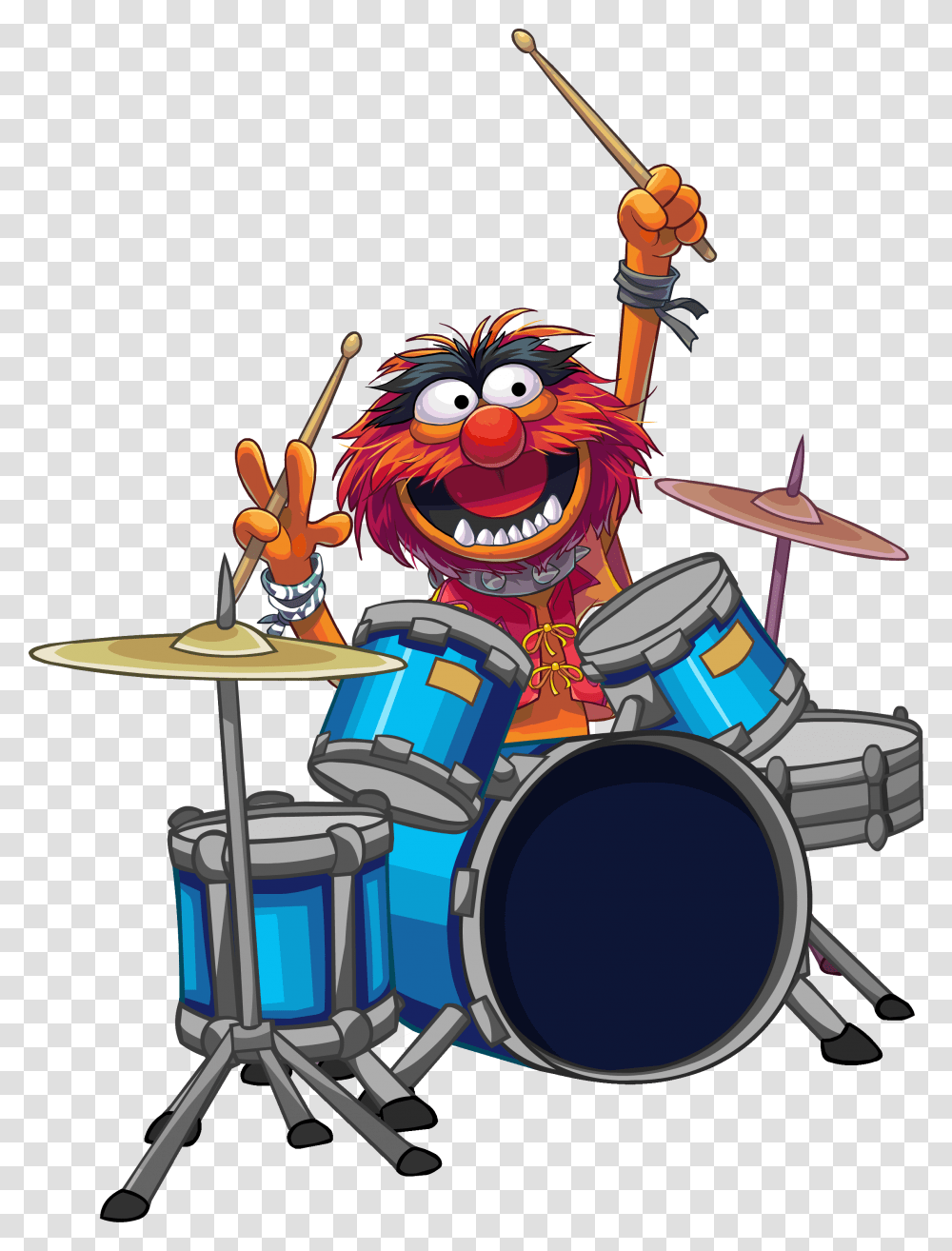 Drums Clipart Drum Roll Muppets Animal Drummer, Toy, Percussion, Musical Instrument, Musician Transparent Png