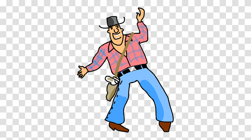 Drunk Cowboy Vector Clip Art, Person, People, Outdoors, Leisure Activities Transparent Png