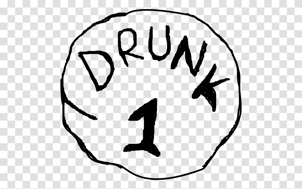 Drunk One Clip Art, Stencil, Number Transparent Png