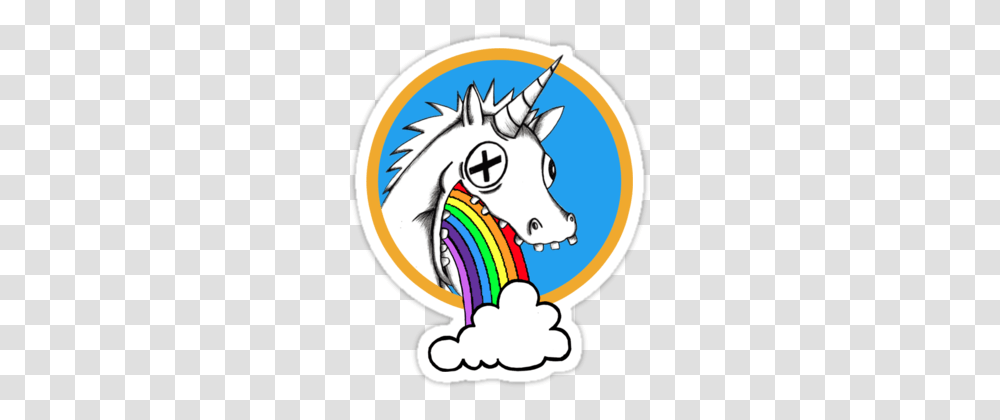 Drunk Unicorns Make Rainbows Sticker, Face, Mammal, Animal, Poster Transparent Png