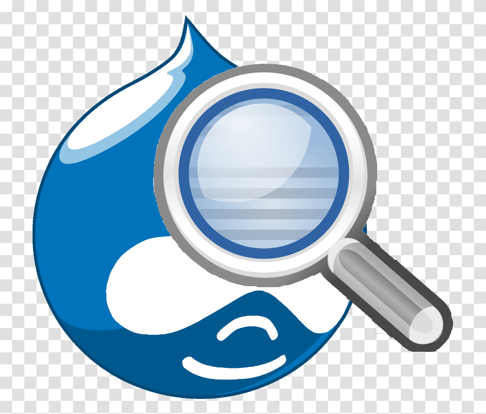 Drupal Code Review Logo Water Drop Logo With Face, Magnifying, Tape Transparent Png