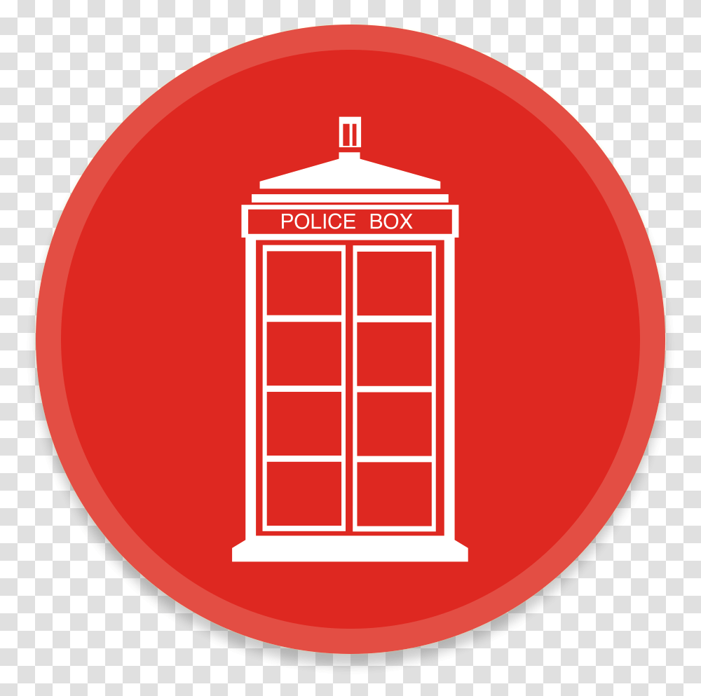 Drwho 1 Icon Clip Art Red Police Box, Phone Booth Transparent Png