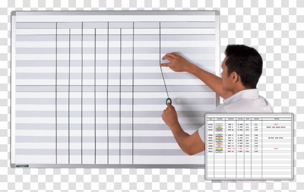 Dry Erase Board With Lines, Person, Human, White Board Transparent Png