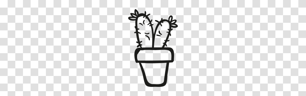 Dry Pot Nature Desert Plant Cactus Icon, Stencil, Chair, Furniture Transparent Png