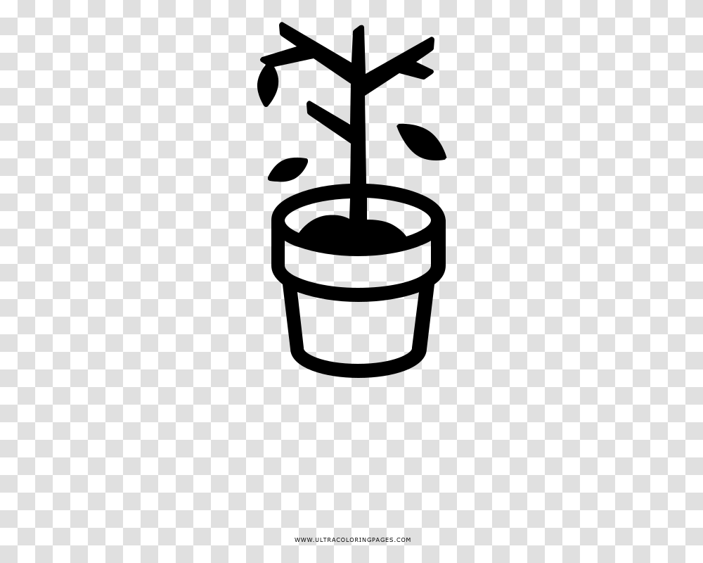 Dry Tree In A Pot Coloring, Gray, World Of Warcraft Transparent Png