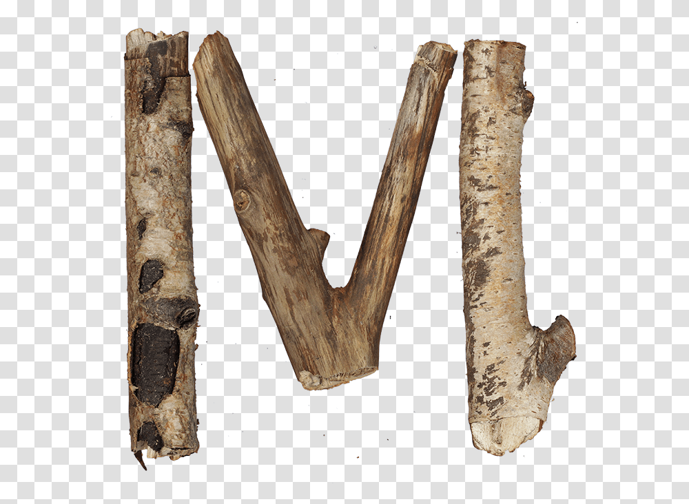 Dry Twigs Font Wood Letters M, Slingshot, Axe, Tool Transparent Png