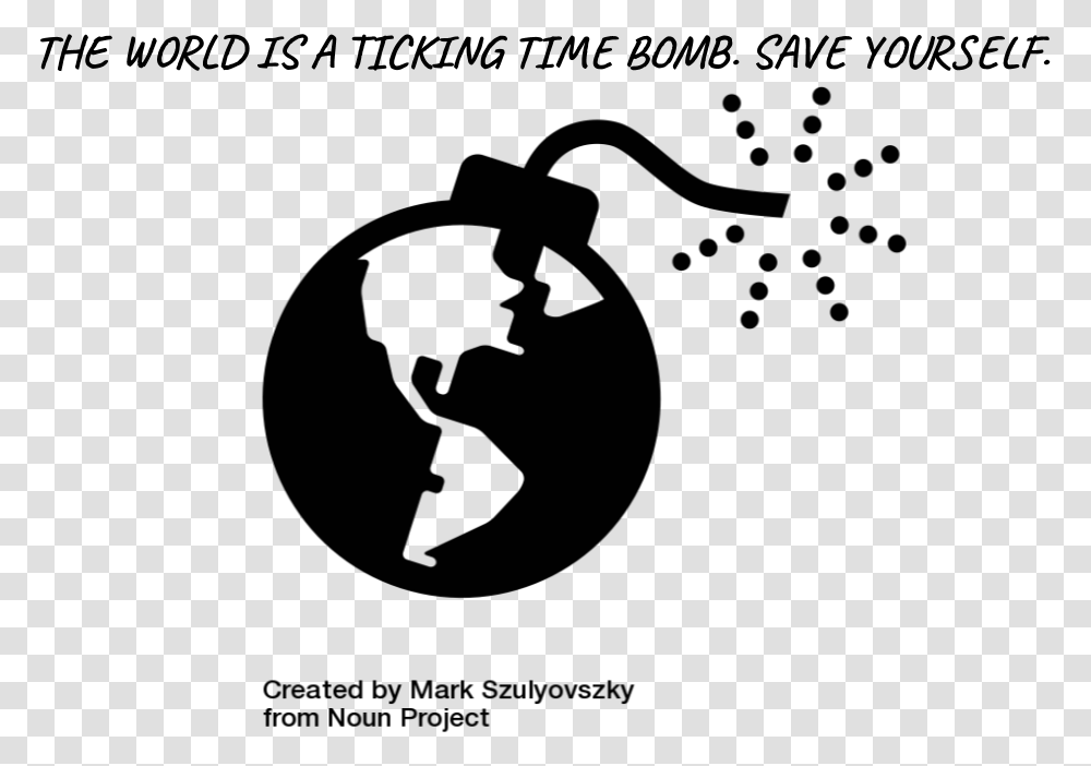 Ds106 The World Is A Ticking Time Bomb Graphic Design, Moon, Outer Space, Night, Astronomy Transparent Png