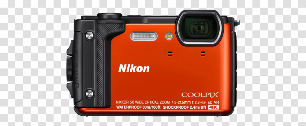 Dslr Clipart Underwate Camera Nikon Coolpix W300 Orange, Electronics, Digital Camera, Mobile Phone, Cell Phone Transparent Png