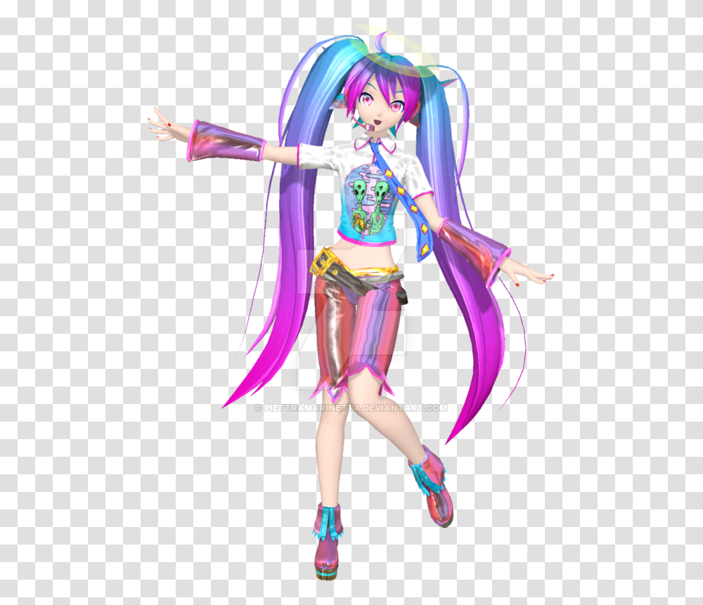 Dt Vaporwave Miku, Costume, Person, Human, Comics Transparent Png