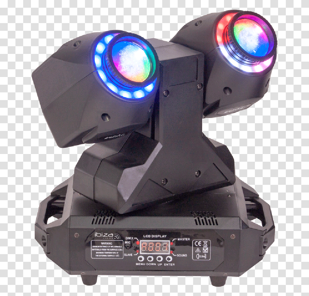 Dual 2 In1 Wash & Beam Led Moving Head With Dmx Control Cabeza Movil Ibiza Light, Robot, Projector, Camera, Electronics Transparent Png