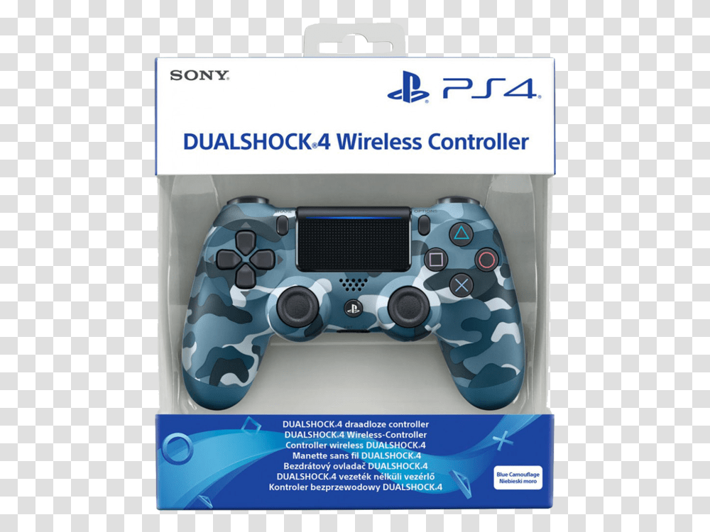Dualshock 4 Blue Camouflage, Joystick, Electronics Transparent Png