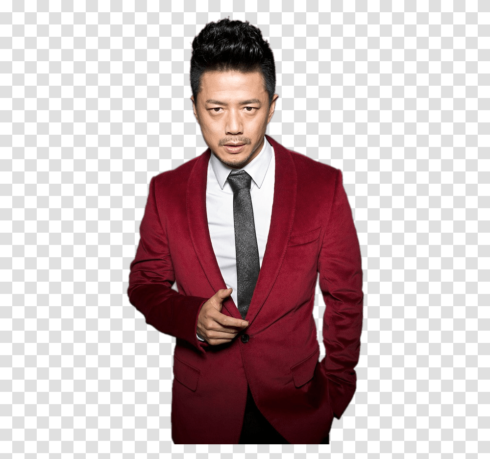 Duan Yihong Red Blazer Tuxedo, Tie, Accessories, Accessory Transparent Png