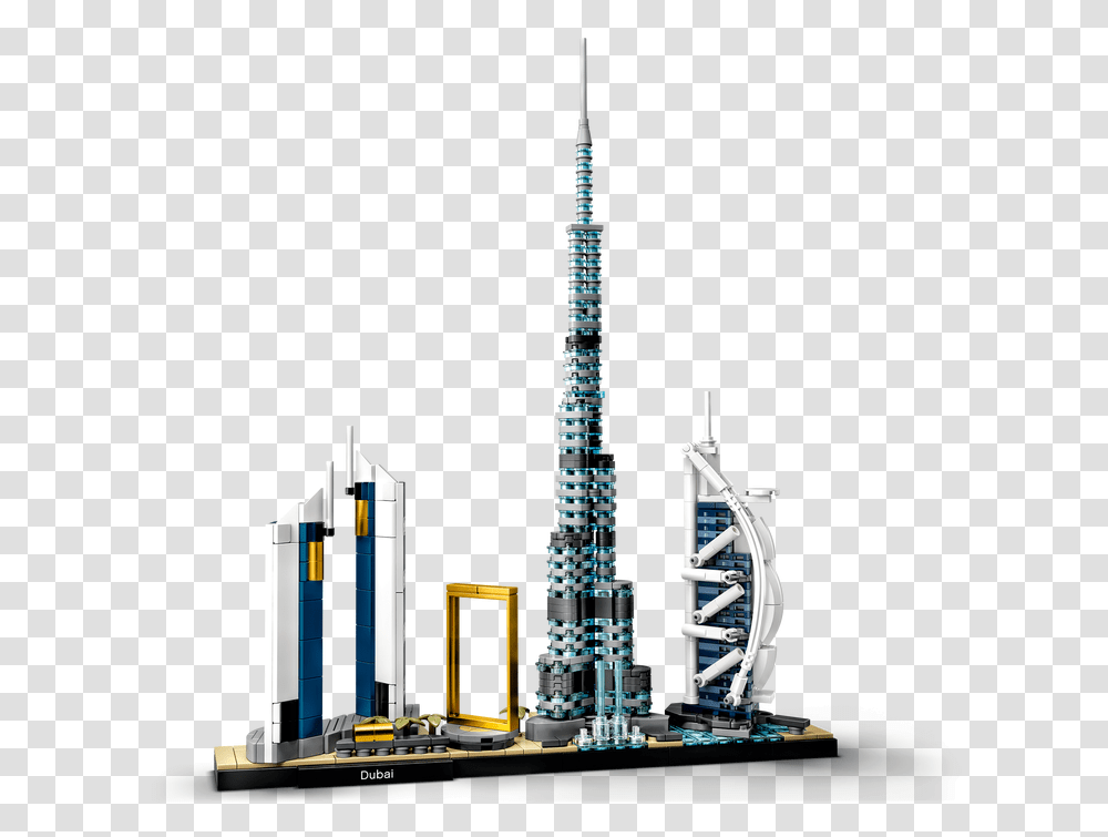 Dubai Lego Architecture Dubai Skyline, Spire, Tower, Building, City Transparent Png