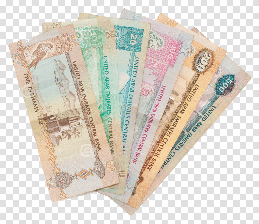 Dubai Money Money Dirham, Book, Dollar, Document Transparent Png