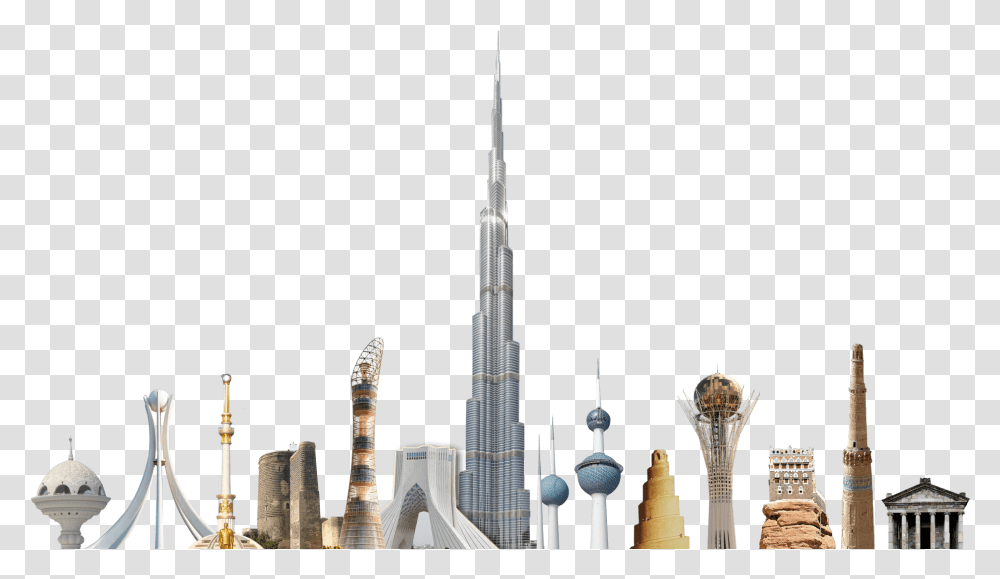 Dubai Towers Uae Building, Spire, Architecture, Metropolis, City Transparent Png