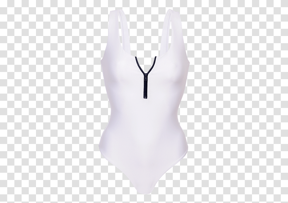 Dubai White Swimsuit Maillot, Clothing, Apparel, Zipper, Tie Transparent Png