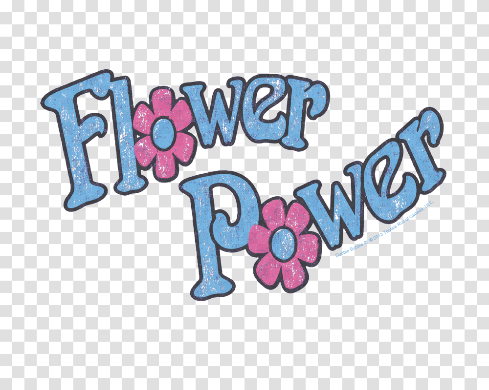 Dubble Bubble Flower Power Juniors T Shirt, Alphabet, Number Transparent Png