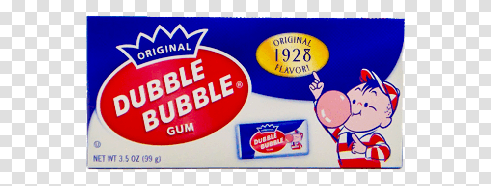 Dubble Bubble Original Gum Box Cartoon, Label, Food, Outdoors Transparent Png