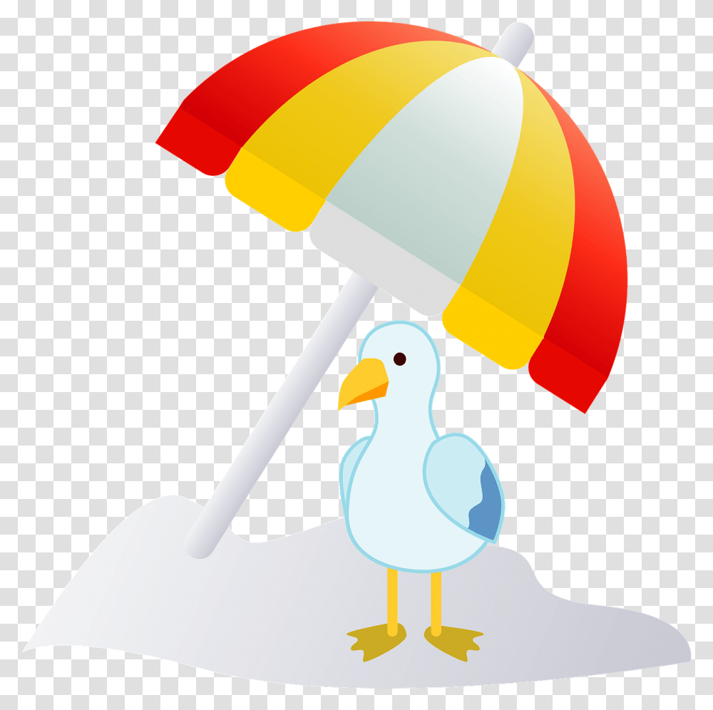 Duck, Bird, Animal, Parachute Transparent Png