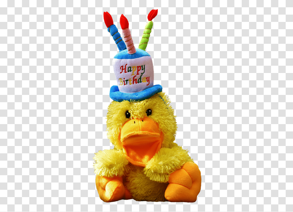 Duck Birthday Happy Birthday Soft Toy Ente Geburtstag, Plush, Sweets, Food, Confectionery Transparent Png