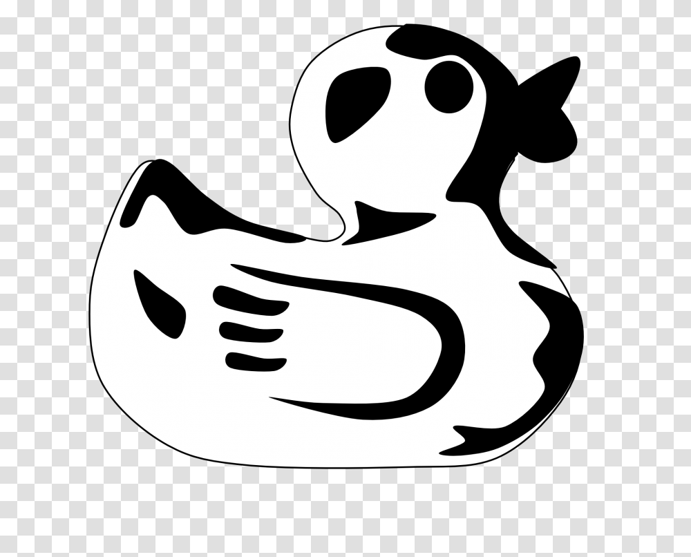 Duck Clipart Black And White, Stencil, Silhouette Transparent Png