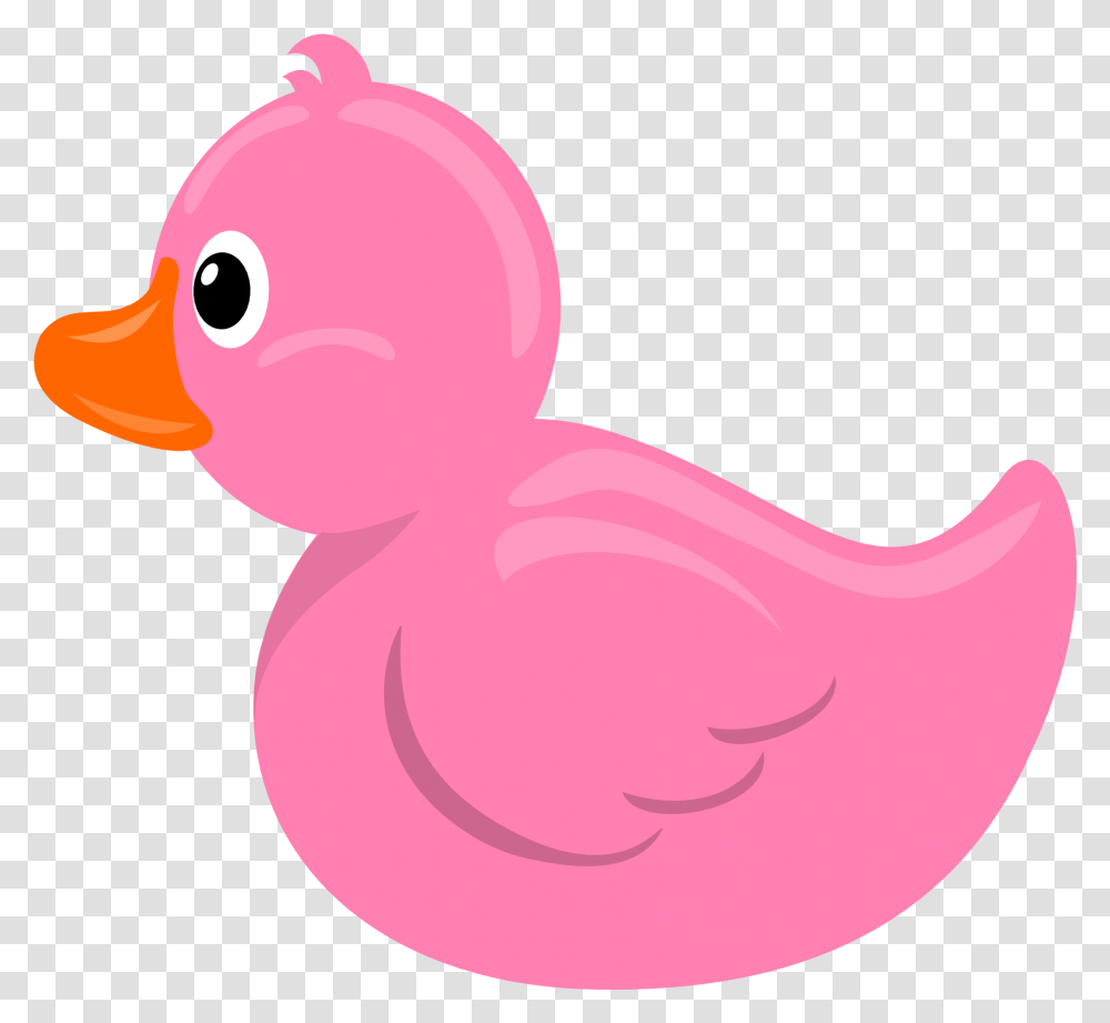 Duck Clipart Pink Rubber Duck Clip Art, Bird, Animal, Flamingo, Figurine Transparent Png