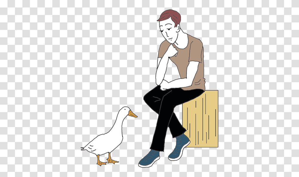 Duck Dream Meaning Illustration, Bird, Animal, Person, Human Transparent Png