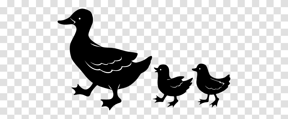 Duck Family Silhouettes Clip Art, Stencil, Chicken, Poultry, Fowl Transparent Png