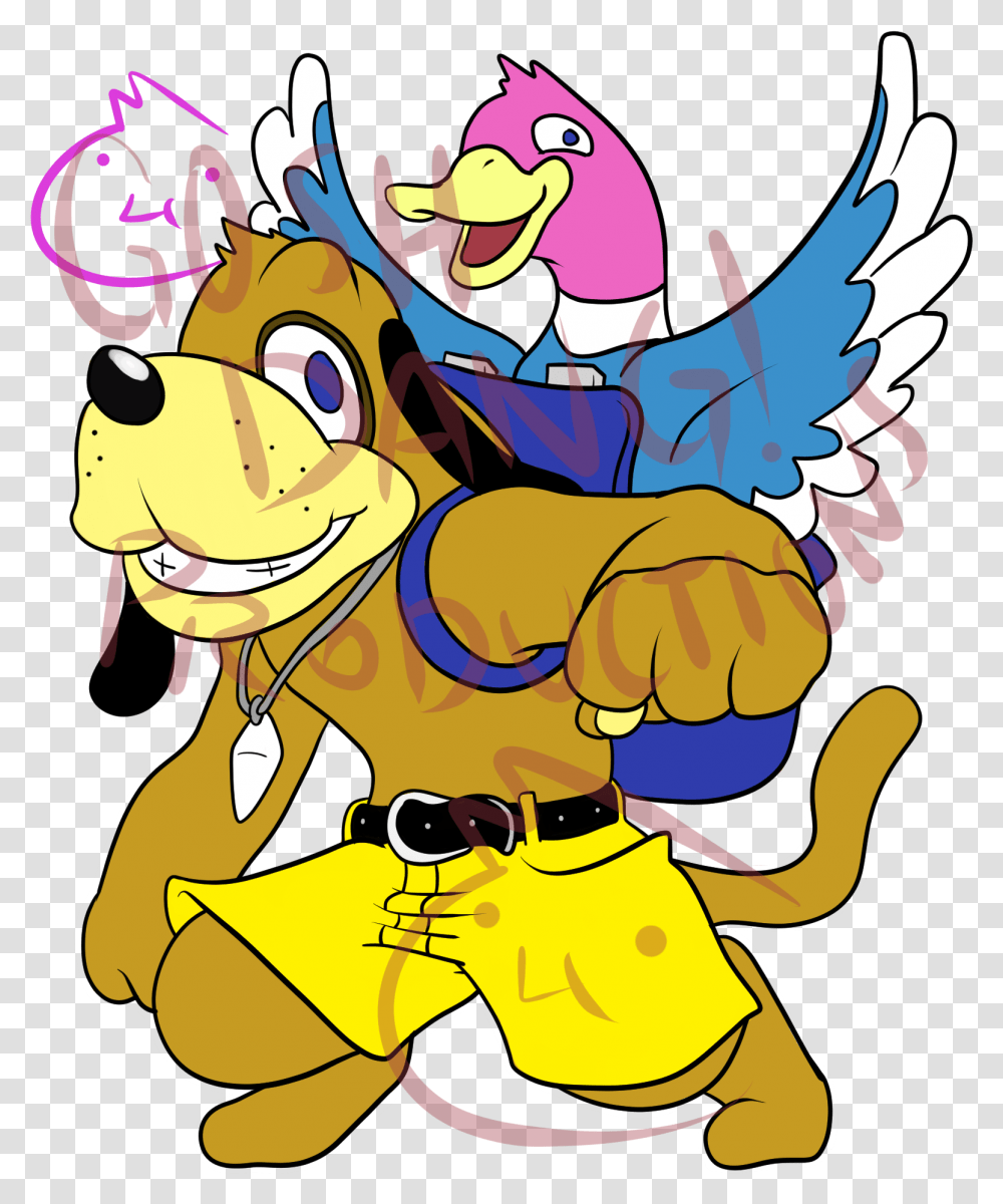 Duck Hunt Kazooie Watermarked For My Protection Cartoon, Apparel, Coat Transparent Png