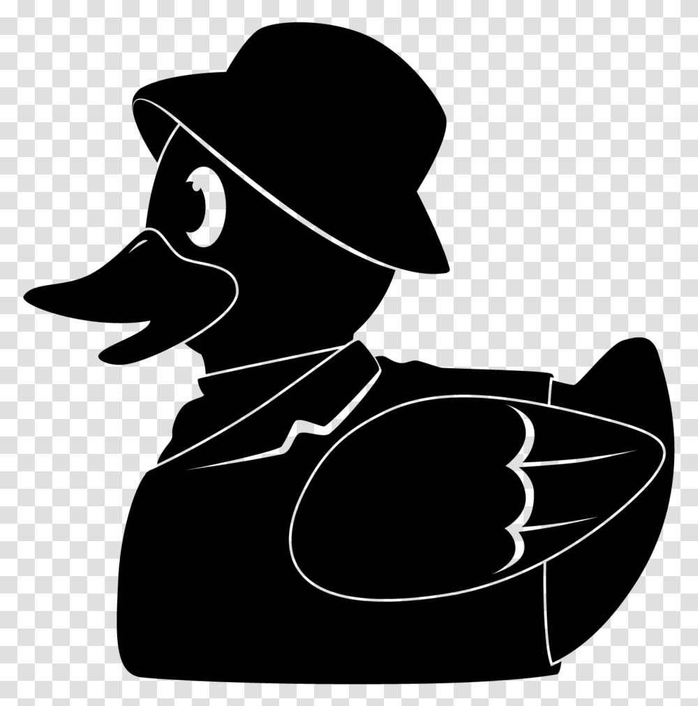 Duck Logo Bnw Duck, Gray, World Of Warcraft Transparent Png