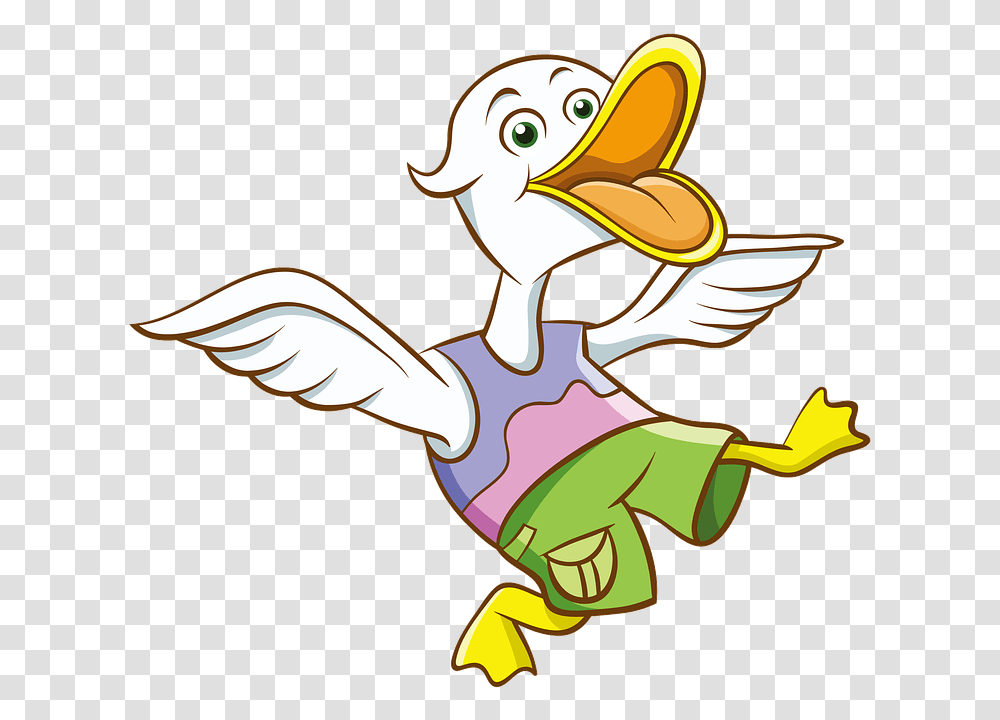 Duck Open Mouth Cartoon, Bird, Animal, Eagle Transparent Png