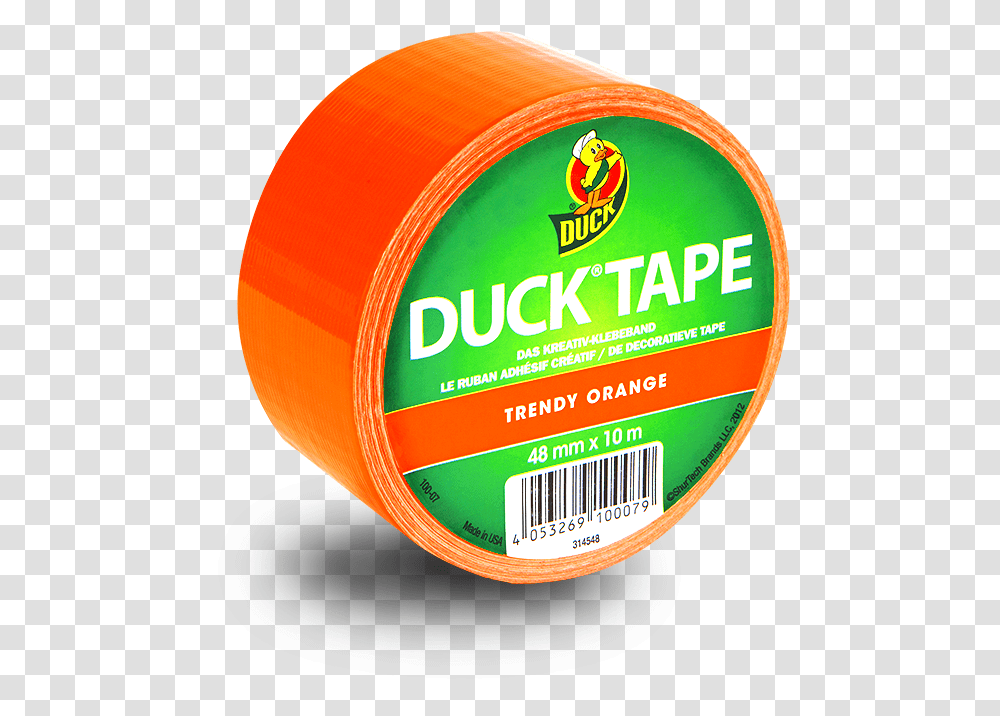 Duck Tape Trendy Orange Label, Lighting Transparent Png