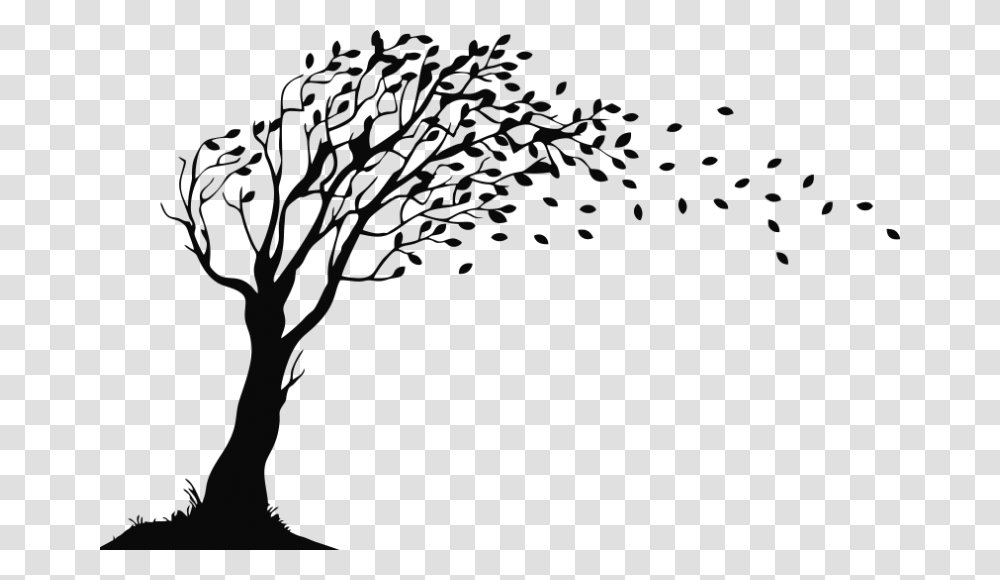 Duckbill Books And Publications Pvt Ltd Tree Blowing In The Wind Silhouette, Plant, Outdoors, Nature, Night Transparent Png
