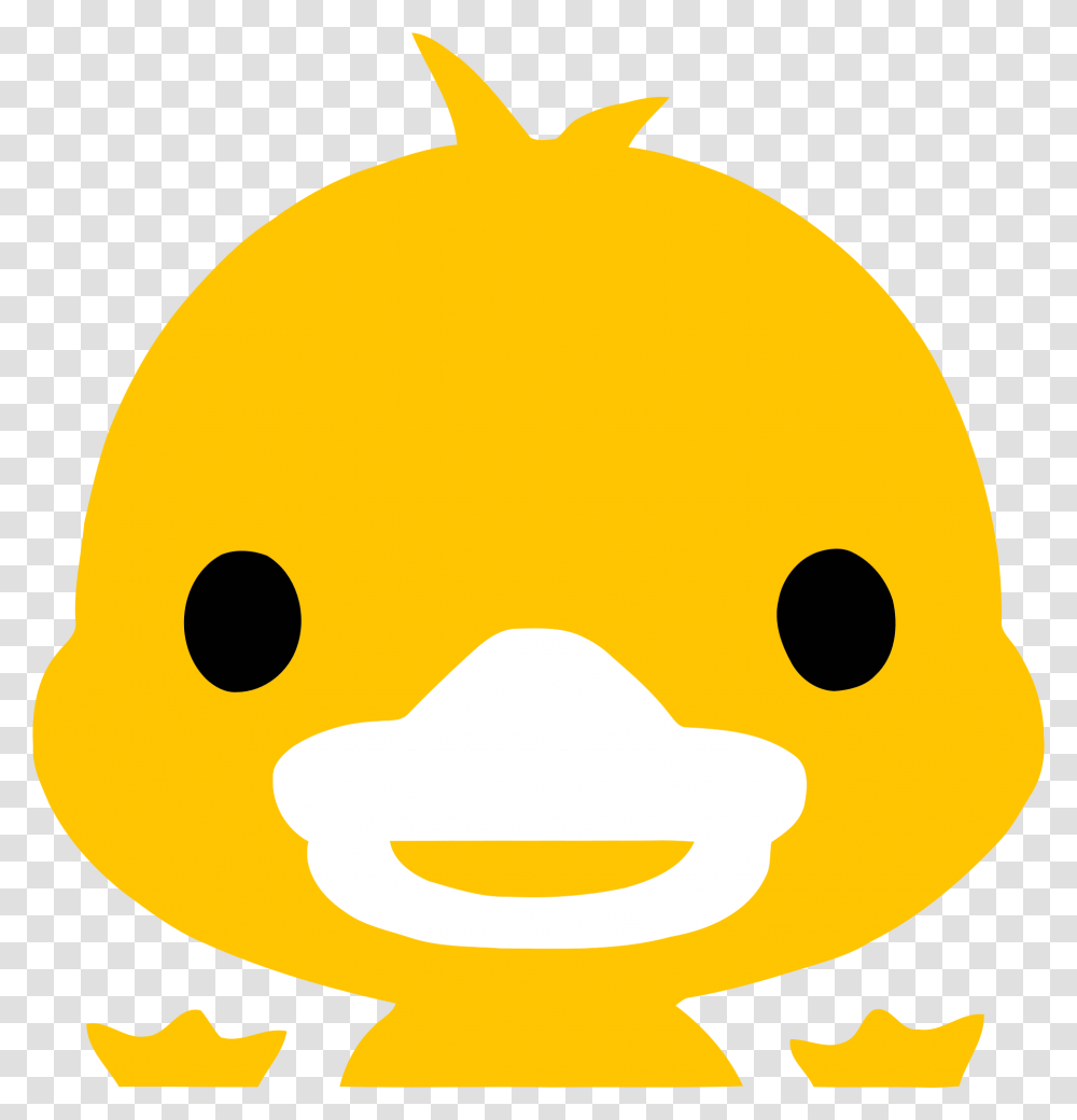 Duckling Clipart Duck Face Cute Cartoon Duck Head, Outdoors, Pac Man, Nature, Halloween Transparent Png