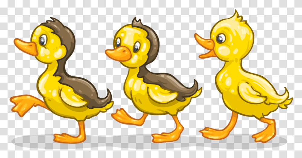 Ducklings In The Pond Cartoon Ducklings, Animal, Bird, Dodo, Beak Transparent Png
